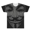 v for vendetta mask guy fawkes cool girls womens cotton t shirt dw01 All Over Men's T-shirt