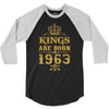 kings are born in 1963 3/4 Sleeve Shirt