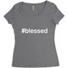 hashtag blessed Women's Triblend Scoop T-shirt