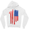sa distress flag cool american Zipper Hoodie