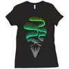 aurora borealis Ladies Fitted T-Shirt