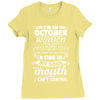 I Am An October Women Ladies Fitted T-Shirt