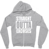 straight outta excuses Zipper Hoodie