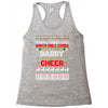 santa only comes once a year daddy is always here to cheer Racerback Tank