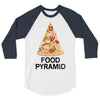 pizza lover's food pyramid 3/4 Sleeve Shirt