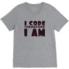i code therefore i am V-Neck Tee