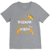 i'm not a widow i'm a wife to a husband with wings V-Neck Tee