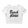 beach please Crop Top
