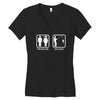 fishing   problem solved mens funny Women's V-Neck T-Shirt