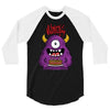happy birthday monster 3/4 Sleeve Shirt