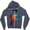 jake paul colorful Zipper Hoodie
