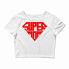 super mom 1 png Crop Top