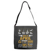 Born April  Multitasking Problem Solving Tees Adjustable Strap Totes