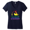 Totally Straight Lgbt Unicorn Women's V-Neck T-Shirt