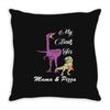 mama &amp; pizza dinasour. Throw Pillow