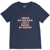 i wear my melanin like a badge of honor V-Neck Tee