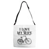 i love when my wife lets me buy another bike Adjustable Strap Totes