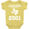 legends are born in 2001 hoodie 9 Baby Onesie