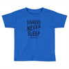 official t shirt mens you me at six sinners never sleep big all sizes Toddler T-shirt