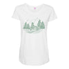 Camping Green Maternity Scoop Neck T-shirt