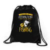 fishing in my head! Drawstring Bags