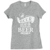 beer does not ask questions Ladies Fitted T-Shirt