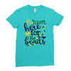 i'm just here for the beads Ladies Fitted T-Shirt