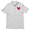 Eroded Texas Map With Flag Polo Shirt