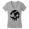 sea of theives skull Black Logo Women's V-Neck T-Shirt