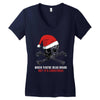 skull christmas Women's V-Neck T-Shirt