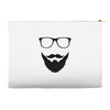 beard and glasses Accessory Pouches