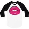 lips shiny 3/4 Sleeve Shirt