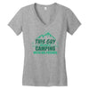 This Guy Loves Camping With His Friends Women's V-Neck T-Shirt