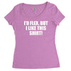 i'd flex but i like this shirt Women's Triblend Scoop T-shirt