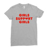 Girls Support Girls Ladies Fitted T-Shirt
