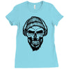 hipter skull Ladies Fitted T-Shirt