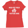 old punk rock Ladies Fitted T-Shirt