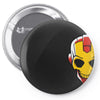 iron skull Pin-back button