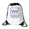 wtf outraged disbelief Drawstring Bags