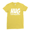 hug machine funny joke Ladies Fitted T-Shirt