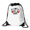 i don't give a crappe Drawstring Bags