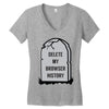 delete my browser history Women's V-Neck T-Shirt
