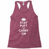 stay puft and carry on Racerback Tank