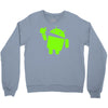 android eats apple Crewneck Sweatshirt
