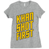 who shot first Ladies Fitted T-Shirt