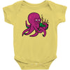 purple octopus playing the bagpipes Baby Onesie