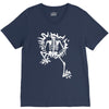 a skeleton crawling V-Neck Tee