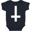 wasted youth inverted cross indie geek swag funny Baby Bodysuit