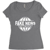 fake news Women's Triblend Scoop T-shirt