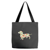 dachshund flower Tote Bags